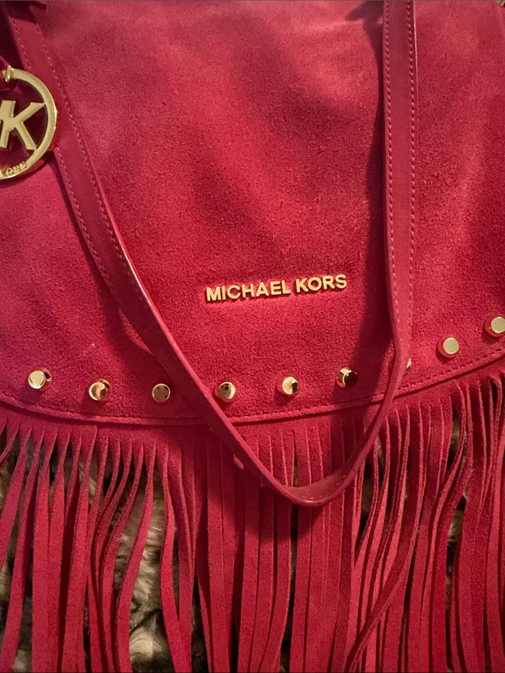Michael Kors suede shoulder